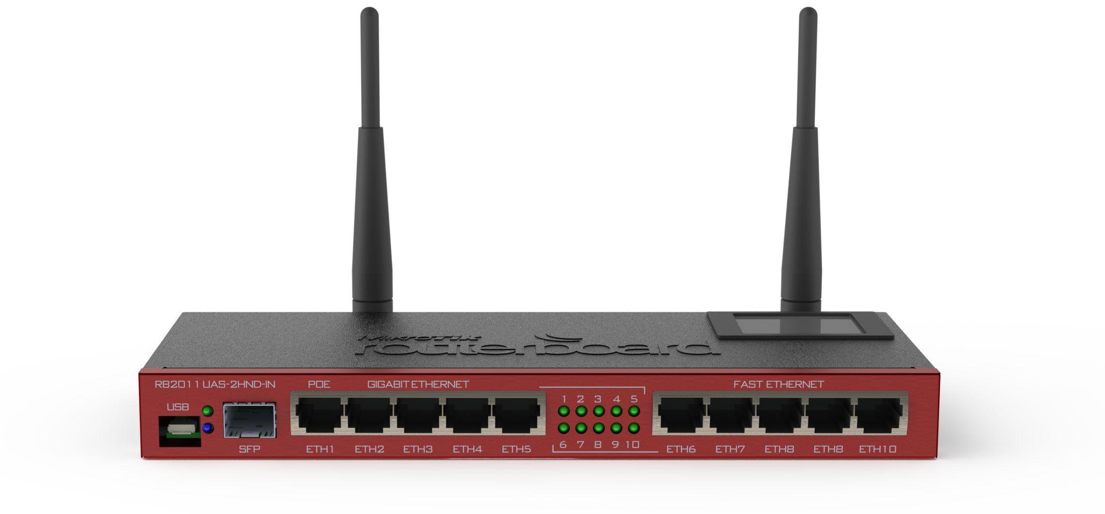 Mikrotik Mikrotik RB2011UAS-2HnD-IN 10 Port 2.4GHz WiFi Router Firewall - görsel 3
