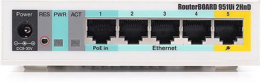 Mikrotik MikroTik RB951Ui-2HnD 5 Port 2.4GHz WiFi Firewall Router  - görsel 4