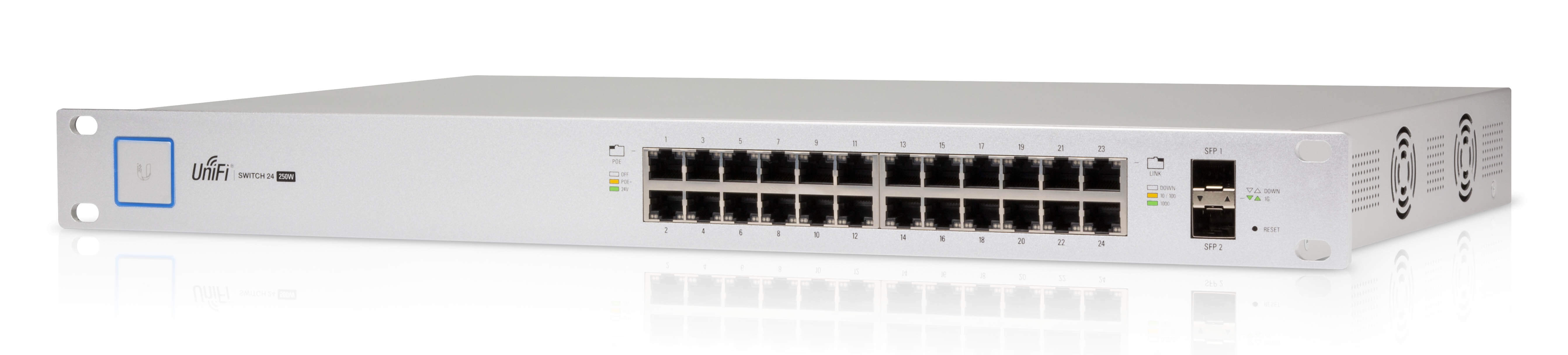 UBNT UniFi Switch 24 250W UBNT UniFi US-24-250W - UBNT UniFi Switch 24 Port 250W PoE+Management Switch - görsel 6