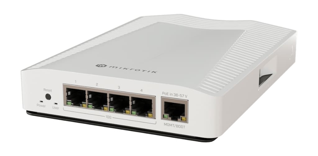 MikroTik CRS304-4XG-IN 4× 10GBASE-T RJ45, DIN-Rail montaj destekli switch