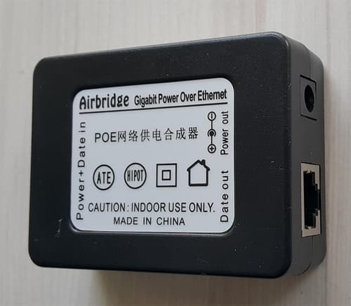 AirBridge Gigabit POE in / DATA + Power Out Spliter