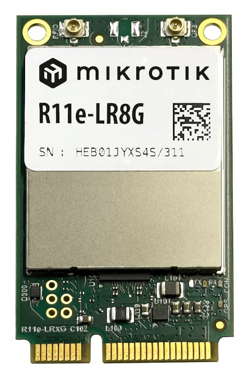 MikroTik R11e-LR8G | 868 MHz LoRa® miniPCIe Modül (TTN hazır)