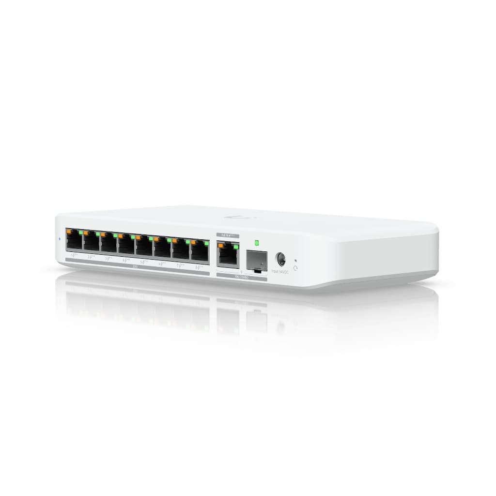 UBNT UniFi Flex 2.5G PoE (USW-Flex-2.5G-8-PoE) | 8 Port 2.5GbE PoE++, 10G Combo Uplink Switch