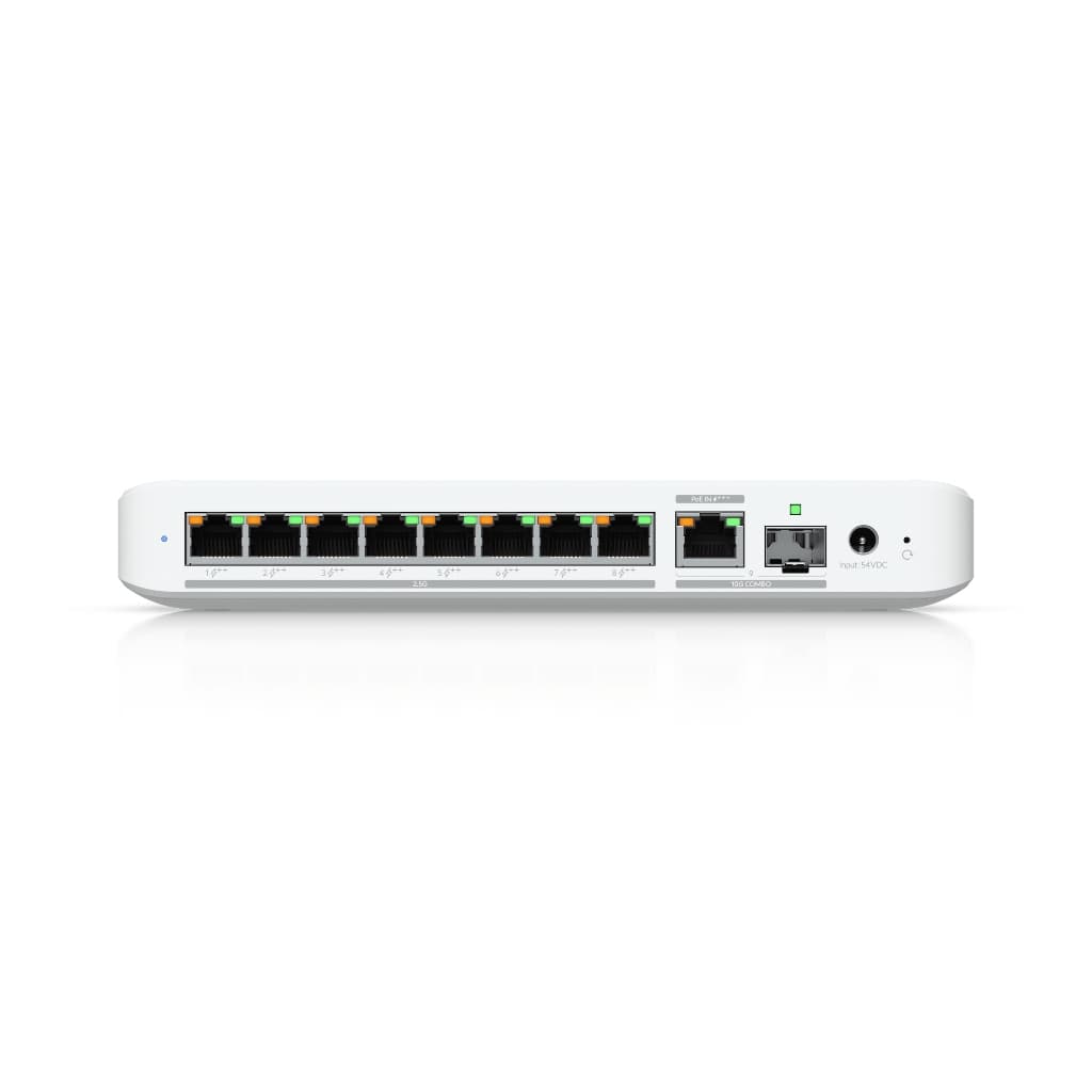 UBNT UniFi Flex 2.5G PoE (USW-Flex-2.5G-8-PoE) | 8 Port 2.5GbE PoE++, 10G Combo Uplink Switch