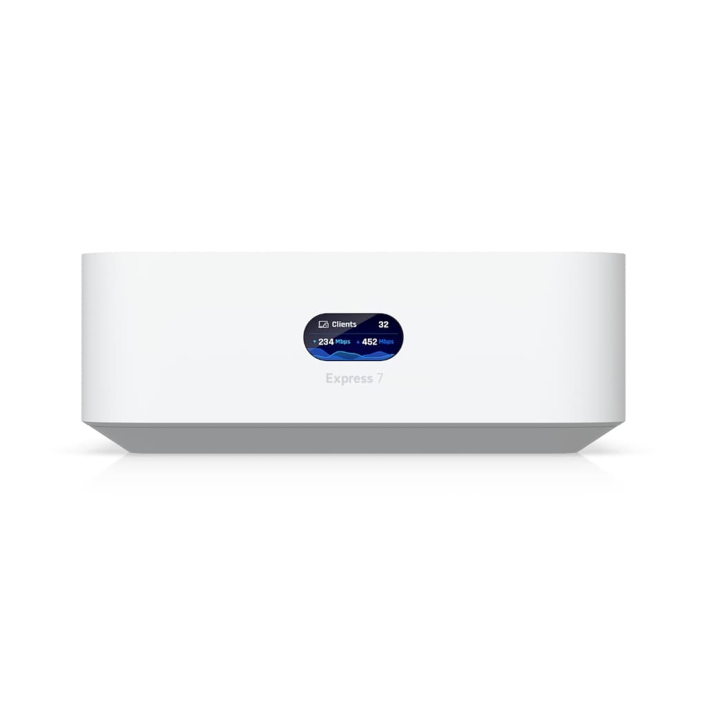 UBNT UniFi Express 7 (UX7) – WiFi 7 (6 GHz) Entegre 10G Cloud Gateway, Mesh Genişletme ve 2.3 Gbps IDS/IPS