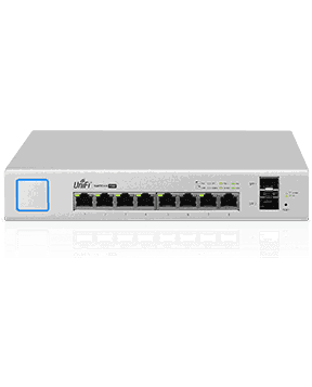 UBNT UniFi US-8-150W - UBNT UniFi Switch 8 Port 150W PoE+ Layer3 Yönetilebilir Switch - US-8-150W